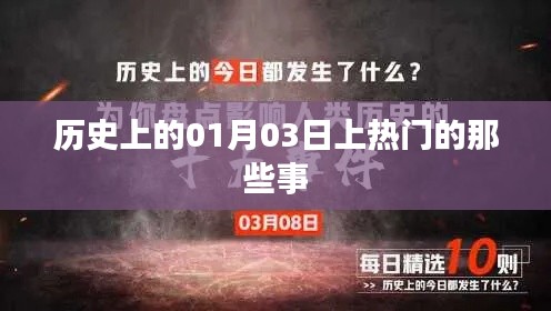 歷史上的熱門瞬間，一月三日大事記