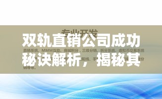 雙軌直銷公司成功秘訣解析，揭秘其排名背后的秘訣