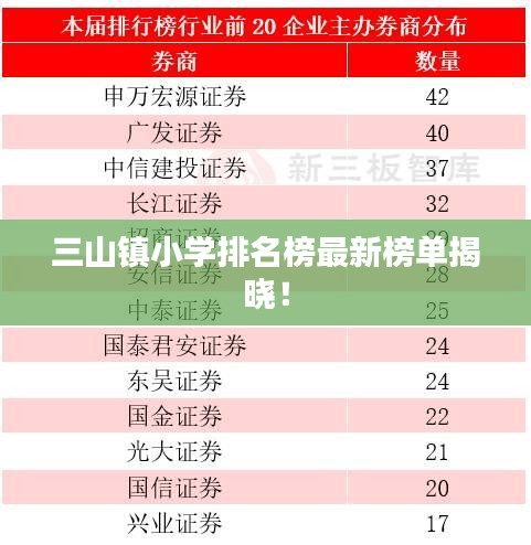 三山鎮(zhèn)小學(xué)排名榜最新榜單揭曉！