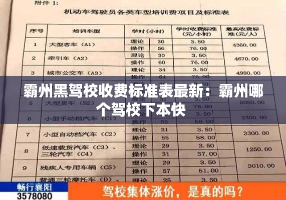 霸州黑駕校收費(fèi)標(biāo)準(zhǔn)表最新：霸州哪個(gè)駕校下本快 