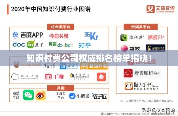 知識付費(fèi)公司權(quán)威排名榜單揭曉！