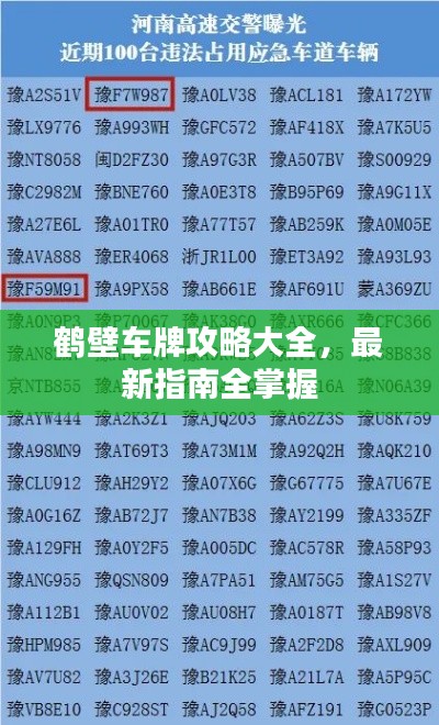 鶴壁車牌攻略大全，最新指南全掌握