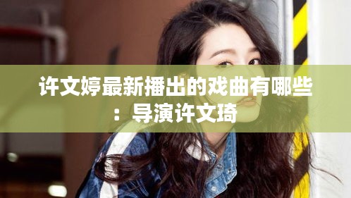 許文婷最新播出的戲曲有哪些：導演許文琦 