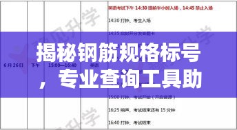 揭秘鋼筋規(guī)格標(biāo)號，專業(yè)查詢工具助你輕松掌握鋼筋知識