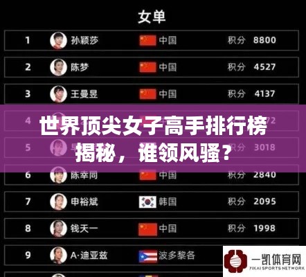 世界頂尖女子高手排行榜揭秘，誰領風騷？