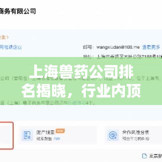 上海獸藥公司排名揭曉，行業(yè)內(nèi)頂尖企業(yè)榜單