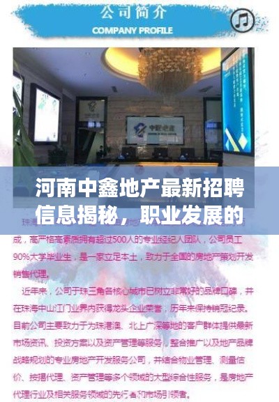 河南中鑫地產(chǎn)最新招聘信息揭秘，職業(yè)發(fā)展的理想新天地