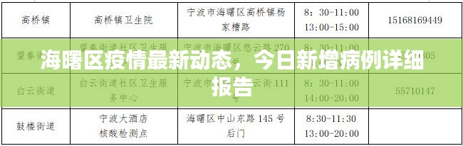 海曙區(qū)疫情最新動(dòng)態(tài)，今日新增病例詳細(xì)報(bào)告