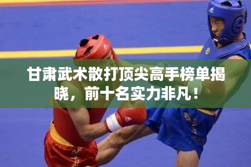 甘肅武術(shù)散打頂尖高手榜單揭曉，前十名實力非凡！
