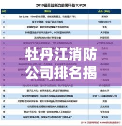 牡丹江消防公司排名揭曉，TOP 10榜單吸引眼球！