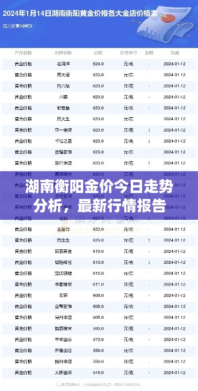 湖南衡陽金價今日走勢分析，最新行情報告