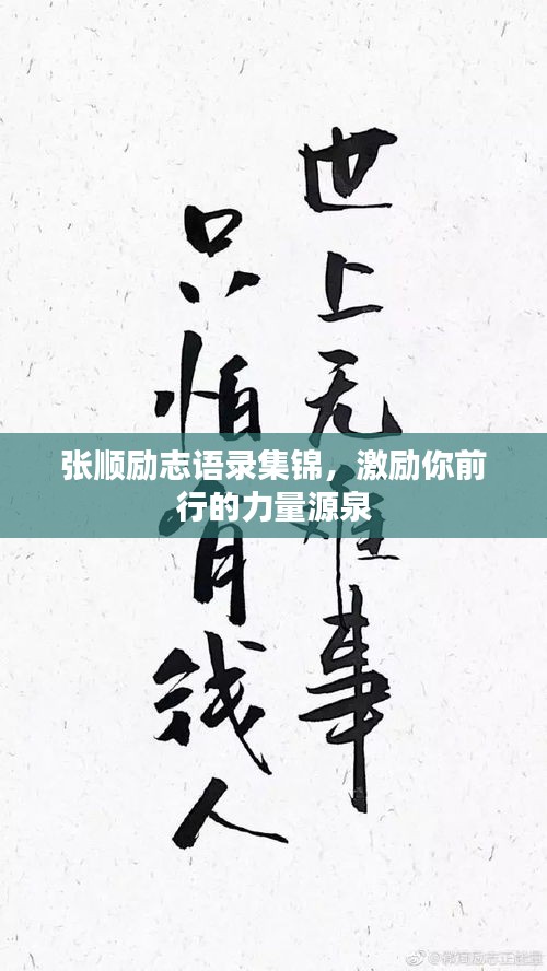 張順勵(lì)志語錄集錦，激勵(lì)你前行的力量源泉