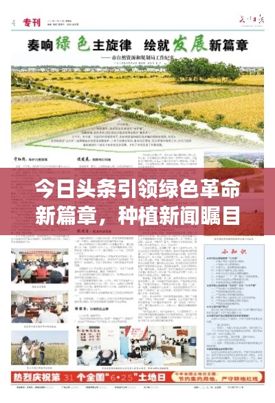 今日頭條引領(lǐng)綠色革命新篇章，種植新聞矚目呈現(xiàn)