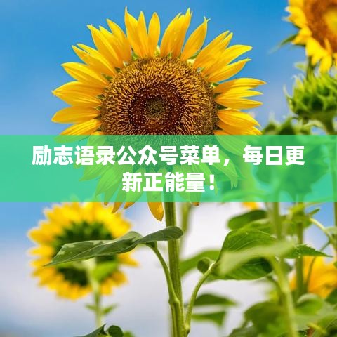 勵志語錄公眾號菜單，每日更新正能量！