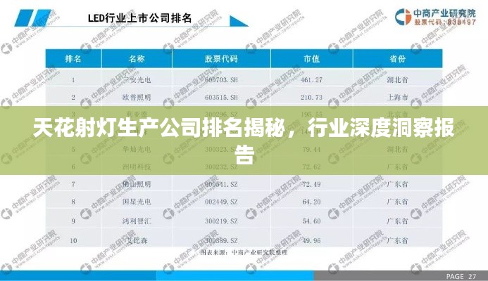 天花射燈生產(chǎn)公司排名揭秘，行業(yè)深度洞察報(bào)告