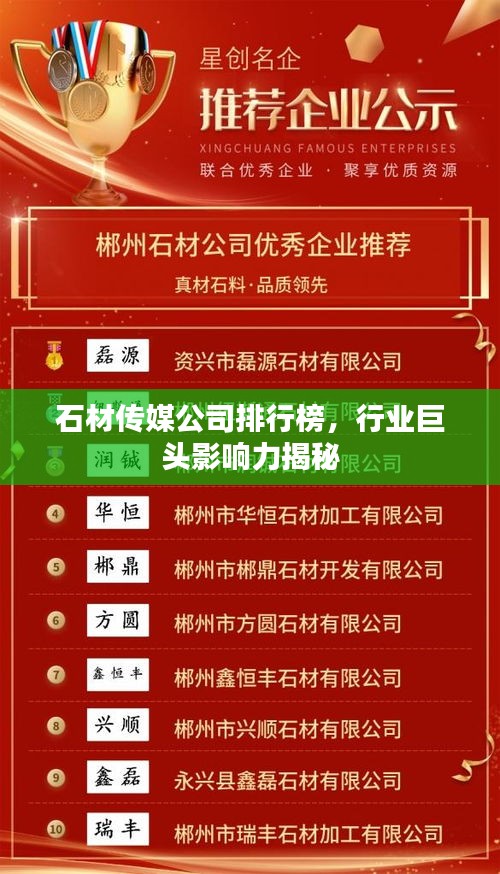 石材傳媒公司排行榜，行業(yè)巨頭影響力揭秘