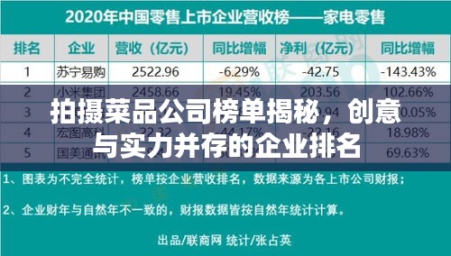 拍攝菜品公司榜單揭秘，創(chuàng)意與實力并存的企業(yè)排名