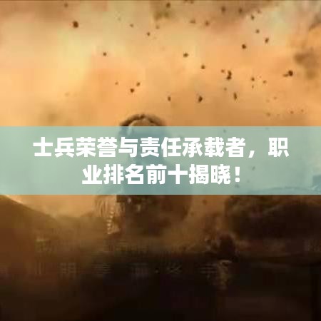 士兵榮譽(yù)與責(zé)任承載者，職業(yè)排名前十揭曉！