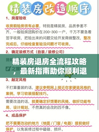 精裝房退房全流程攻略，最新指南助你順利退房！