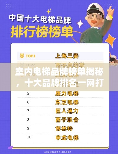室內(nèi)電梯品牌榜單揭秘，十大品牌排名一網(wǎng)打盡！