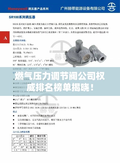 燃?xì)鈮毫φ{(diào)節(jié)閥公司權(quán)威排名榜單揭曉！