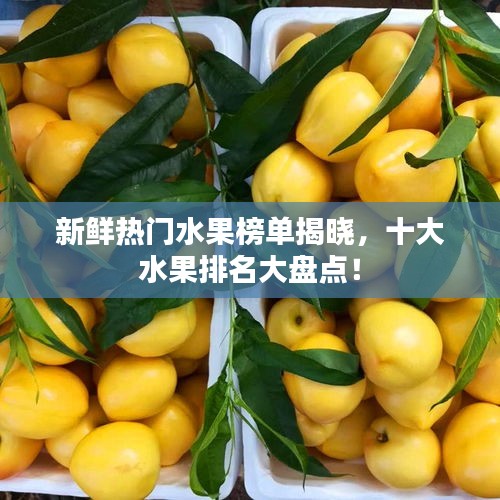 新鮮熱門水果榜單揭曉，十大水果排名大盤點(diǎn)！