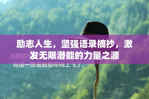 勵(lì)志人生，堅(jiān)強(qiáng)語(yǔ)錄摘抄，激發(fā)無(wú)限潛能的力量之源